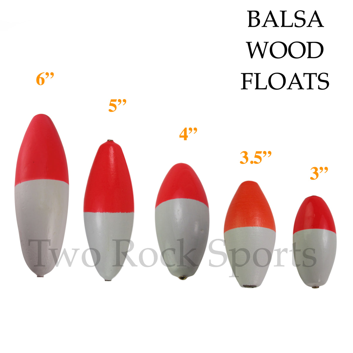 rebelFIN - RED & WHITE Balsa Wood OVAL Casting Float Fishing Bobber FI