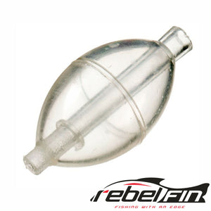 rebelFIN - SMALL - Magic Bubble Spin Float - Fishing Bobber Clear