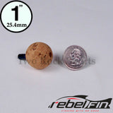 rebelFIN - 1" inch - Round Natural CORK BALL - Fishing Bobber Floats