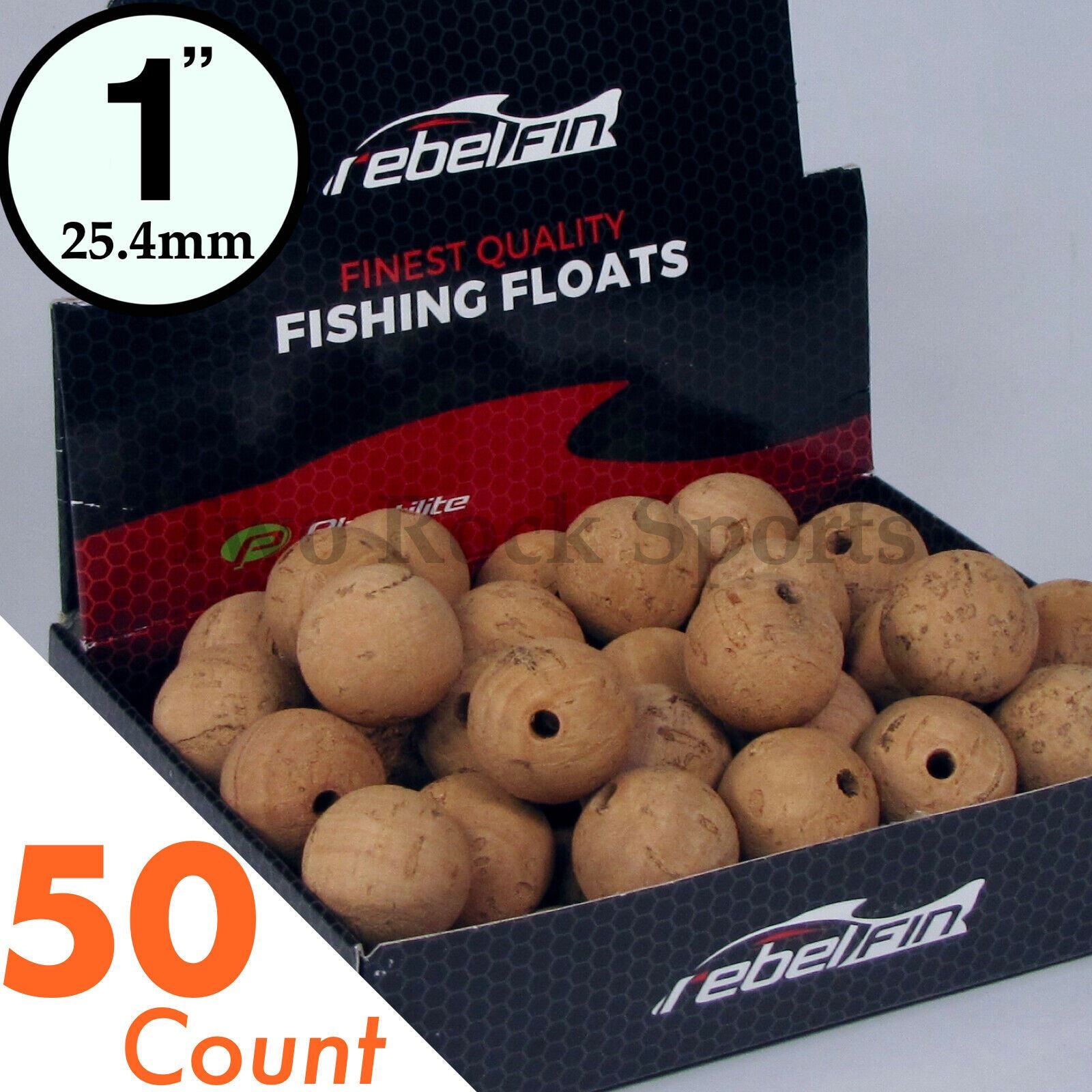 rebelFIN - 1 inch - Round Natural CORK BALL - Fishing Bobber Floats – Two  Rock Sports
