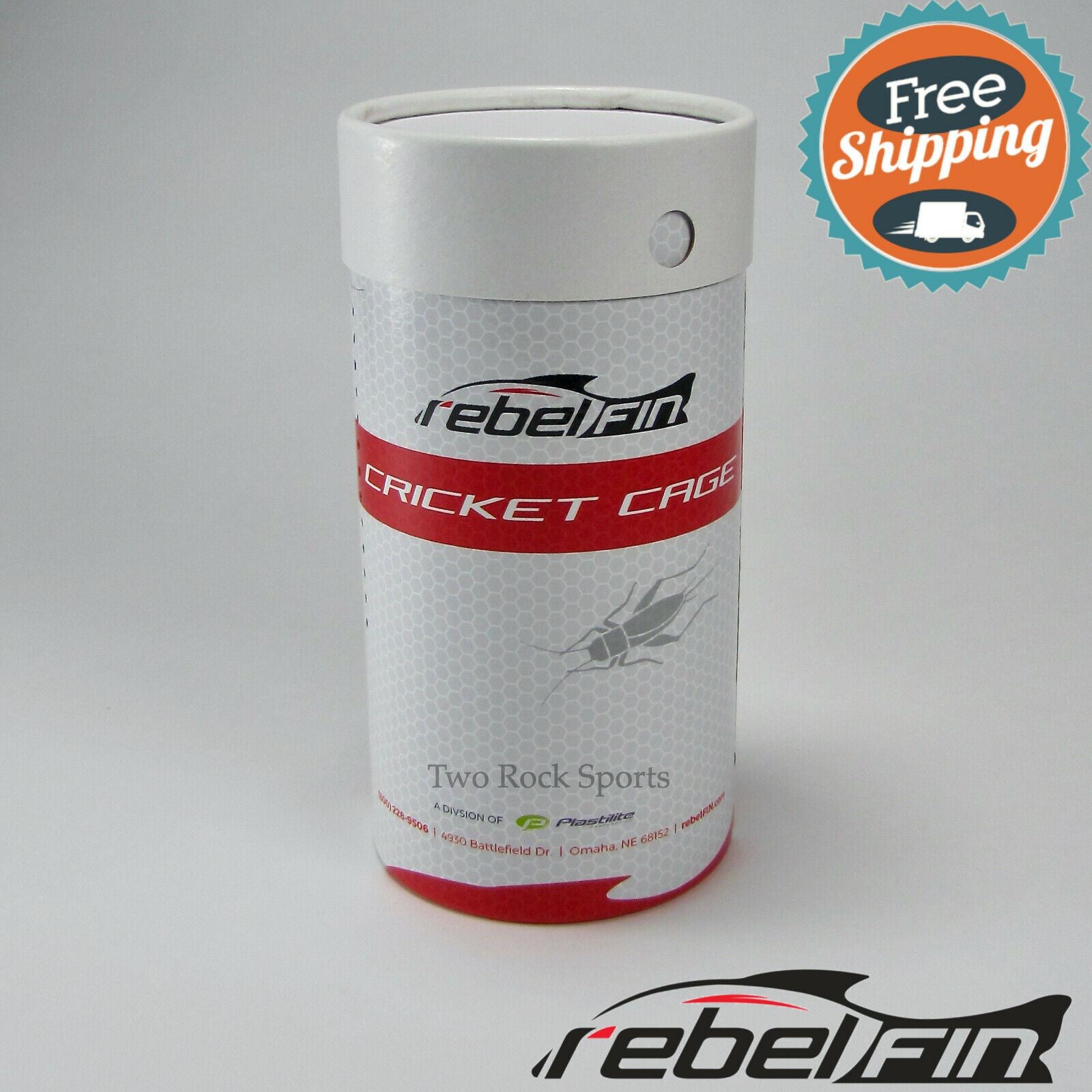 rebelFIN - 6.5 inch CRICKET TUBE - live bait fishing container