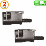 2-PACK - Mercury - FEMALE 2-Prong FUEL HOSE TANK FITTING - outboard boat motor