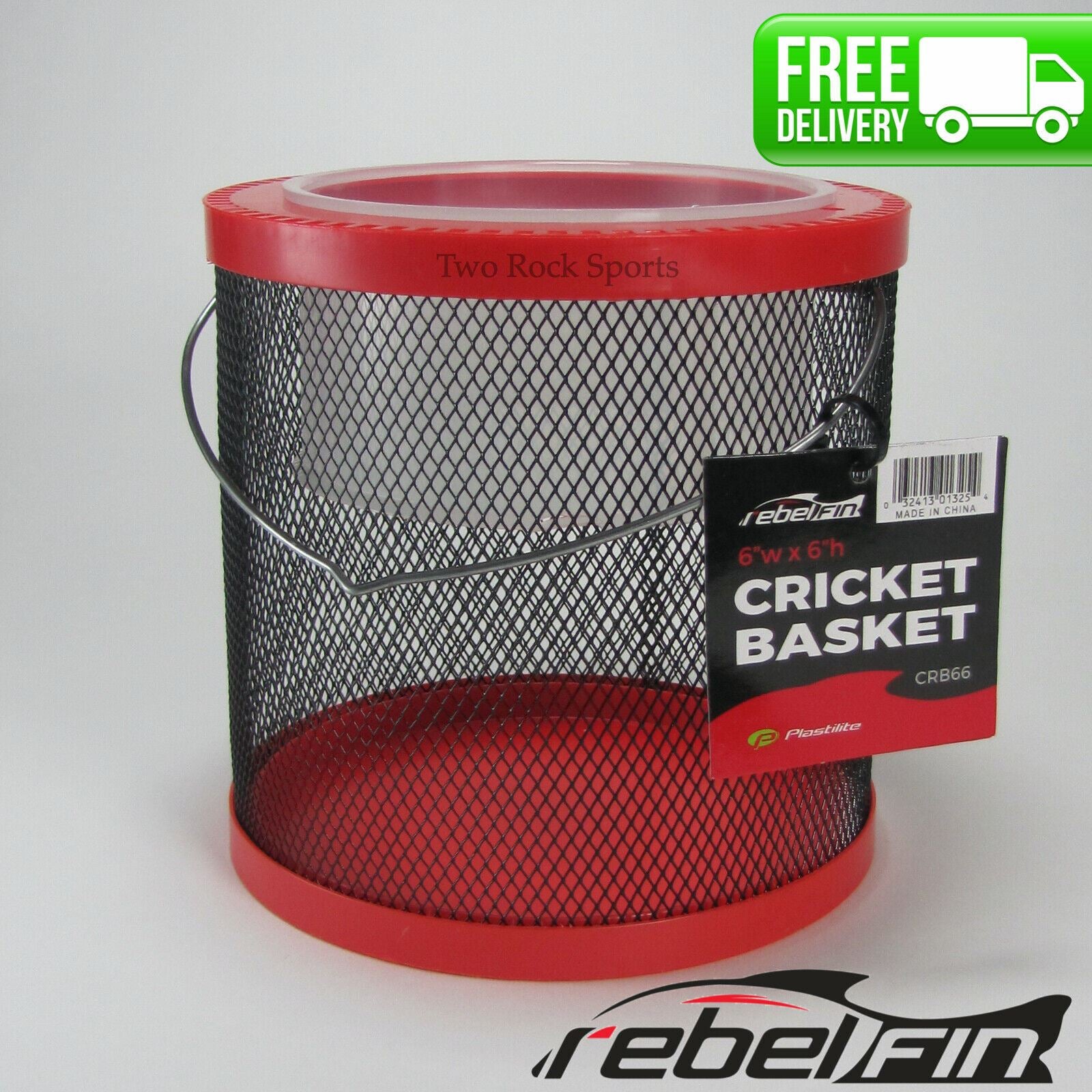 rebelFIN - 6x6 Open Top CRICKET BASKET - live bait grasshopper